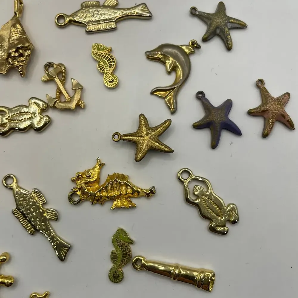 Jewelry Findings Seaside Charms Fish Crap Shell Dolphin Anchor Jewelry Making